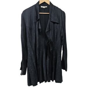 Société‎ Blue Lace Tie Duster Top One Size Made in USA Pre-owned